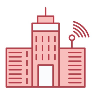 Otelde. Web simgesi basit illüstrasyon