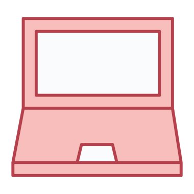 bilgisayar ve ekran vektör illüstrasyon tasarımlı dizüstü bilgisayar