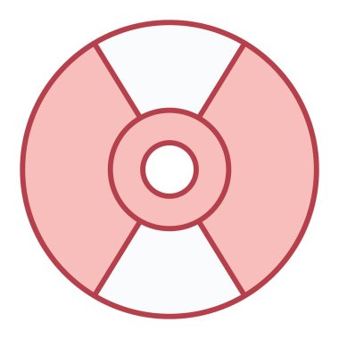 cd disk simgesi vektör illüstrasyonu