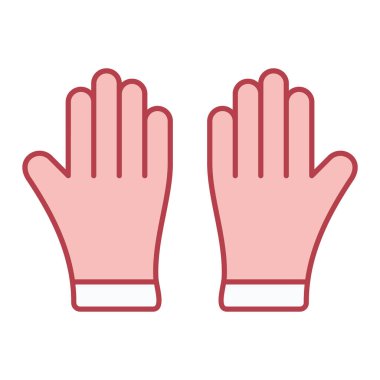 Eldiven ikonu. Web için temizlik eldiveni vektör simgelerinin düz çizimi