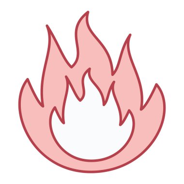 ateş alevi simgesi vektör illüstrasyon tasarımı