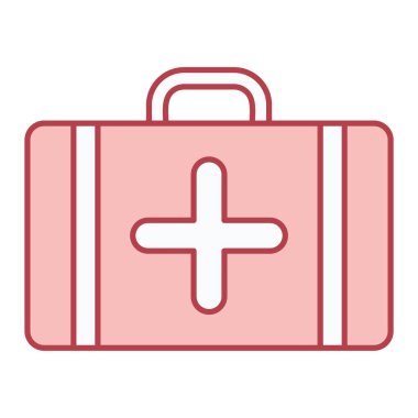 İlk yardım kiti simgesi vektör illüstrasyon grafik tasarımı