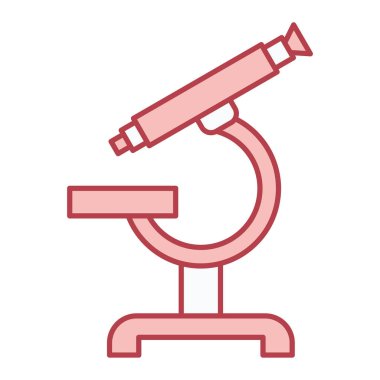 mikroskop vektörü ince çizgi simgesi