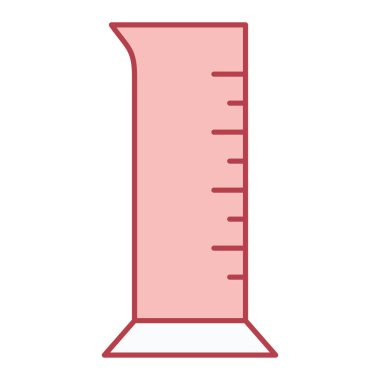 Teyp simgesi ölçülüyor. Web tasarımı için test tübü vektör simgelerinin basit çizimi