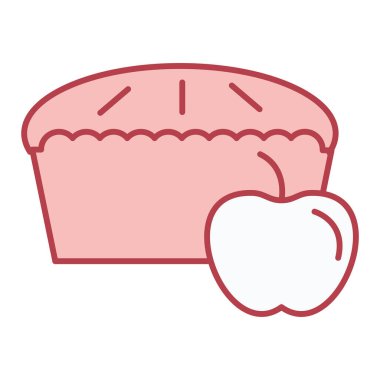 elma yemeği ikonu vektör illüstrasyon grafik tasarımı