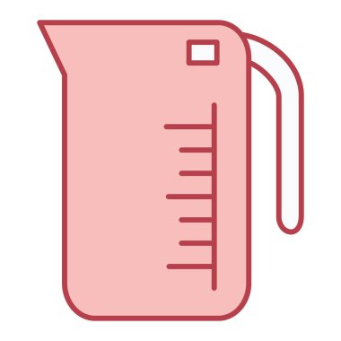 Beher ikonu. Web için su kavanozu vektör simgelerinin özet çizimi