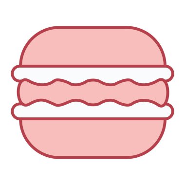 fast food ikonu vektör illüstrasyonu