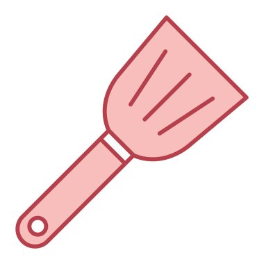 boya fırçası ikonu. Mutfak spatulası çizimi. izole edilmiş sınır biçimi