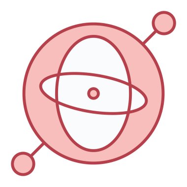 Atom simgesinin vektör illüstrasyonu