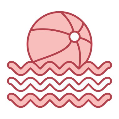 plaj topu ikonu vektör illüstrasyonu