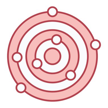 Bir gezegen simgesinin vektör illüstrasyonu