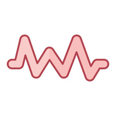 Bir darbe simgesinin düz dizaynının vektör çizimi