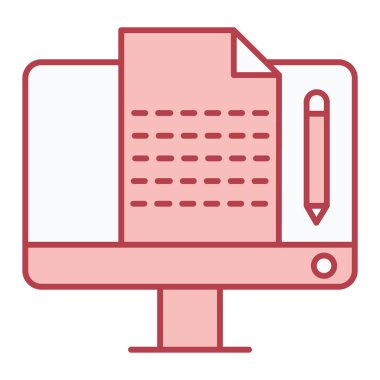 Kalem ve kitap vektör çizimine sahip dizüstü bilgisayar