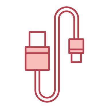 usb kablo simgesi vektör illüstrasyonu