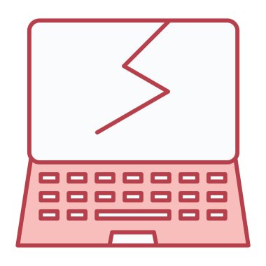 dizüstü bilgisayar simgesi. düz tasarım