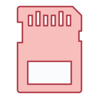 hafıza kartı simgesine. vektör çizim