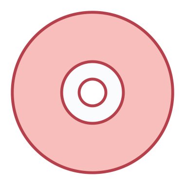 cd disk simgesi vektör illüstrasyonu