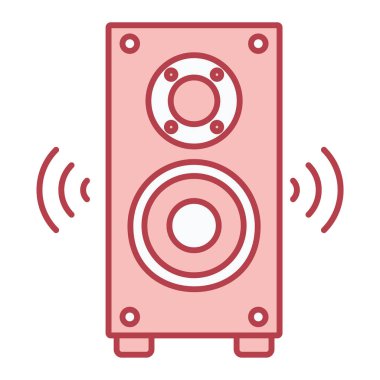 ses hoparlörü simgesi. müzik medyası sembolü. izole ve düz illüstrasyon
