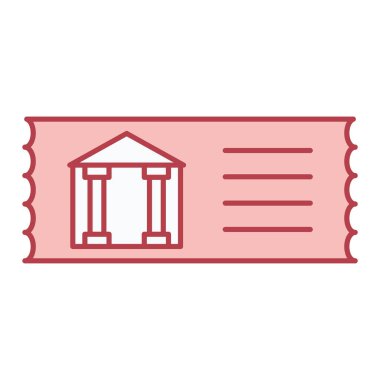 Banka binası simgesi vektör illüstrasyonu