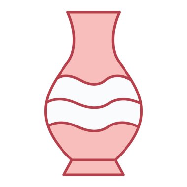 vazo simgesi. Web için seramik kap vektör simgelerinin özet çizimi