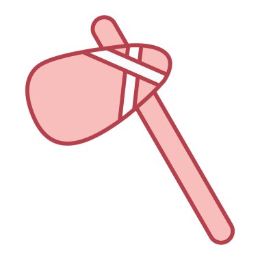 Çekiç simgesi. Ağ için balta vektör simgelerinin izometrik çizimi