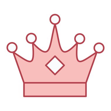 Taç ikonu. Web için kral vektör simgelerinin özet çizimi