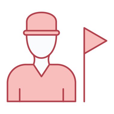 Beyzbol sopası vektör çizimi olan adam