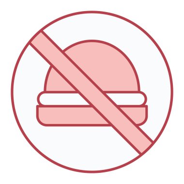 besin simgesi vektör illüstrasyonu yok