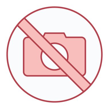 Kamera simgesinin vektör illüstrasyonu