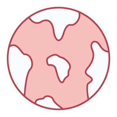 Dünya gezegeni ikonu. Web için dünya vektör simgelerinin özet çizimi