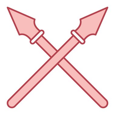 Çapraz kılıç ikonu. Web için balta vektör simgelerinin özet çizimi 