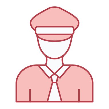 Erkek ikon vektörü. İnce çizgi işareti. izole edilmiş sınır sembolü çizimi