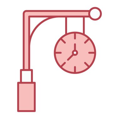 Saat simgesi vektör illüstrasyonu