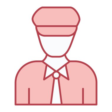 Erkek ikon vektörü. İnce çizgi işareti. izole edilmiş sınır sembolü çizimi