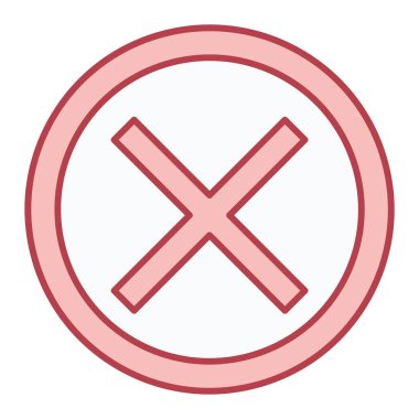 Simge vektör illüstrasyonunu iptal et