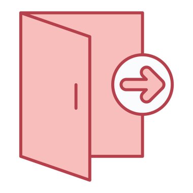 kapı simgesi vektör illüstrasyonu