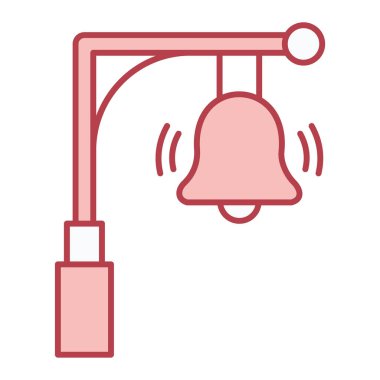 çan vektörü ince çizgi simgesi