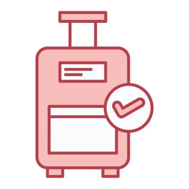 seyahat valizi ikon vektör çizimi