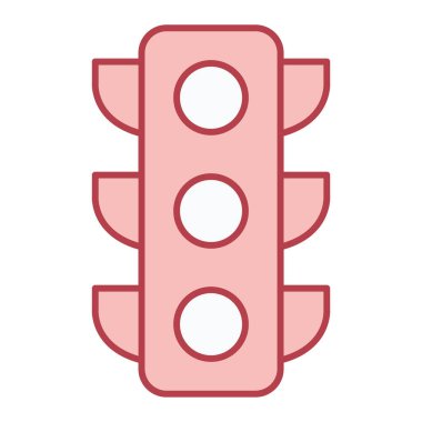 Trafik ışığı simgesi, vektör illüstrasyonu