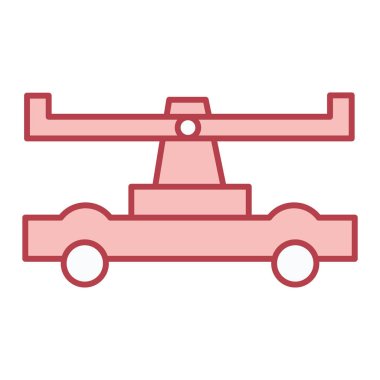 Bir araba simgesinin vektör illüstrasyonu