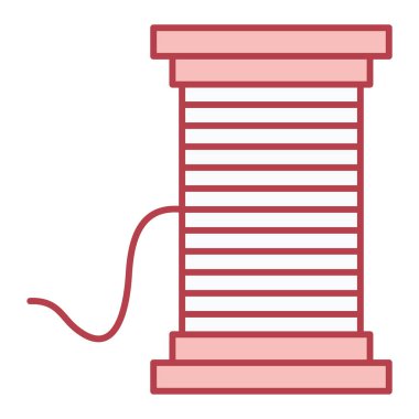 İp simgesi. Web için iplik vektör sembolünün özet çizimi