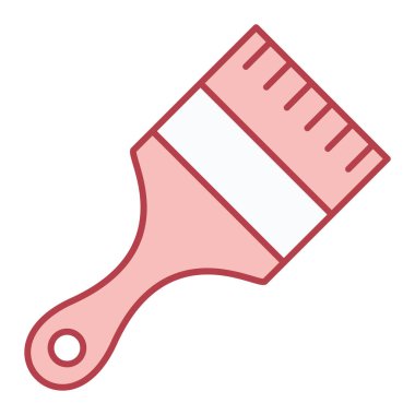 boya fırçası ikon vektörü. İnce çizgi işareti. izole edilmiş sınır sembolü çizimi