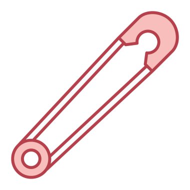 Tek izole edilmiş iğne simgesinin vektör çizimi