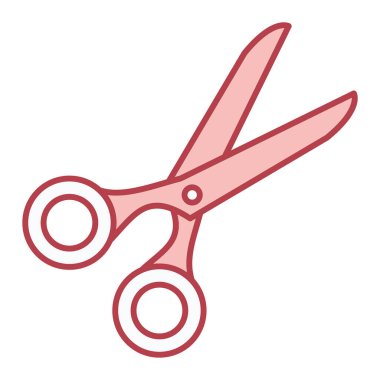 Makas simgesi. Web için makas vektör çizgisi simgelerinin özet çizimi