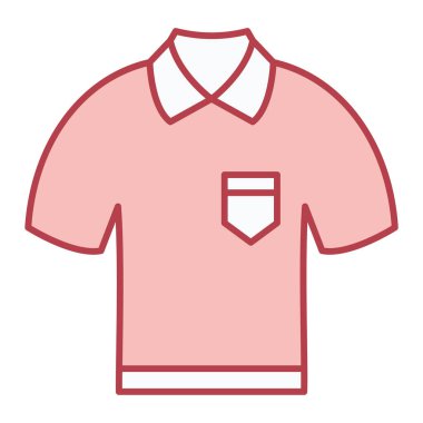 Gömlek ikonu. Web için kıyafet vektör sembolünün basit bir illüstrasyonu