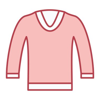 Gömlek ikonu. Web için kıyafet vektör sembolünün basit bir illüstrasyonu