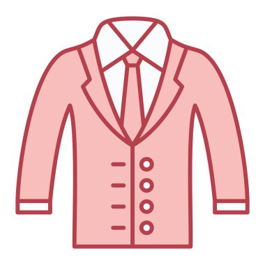 Ceket. Web simgesi basit illüstrasyon