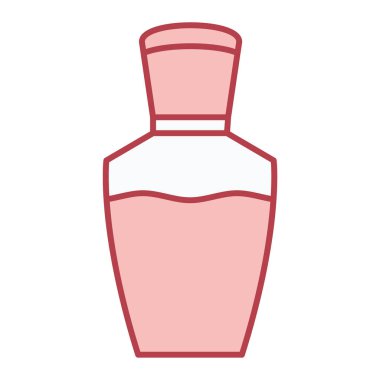 Parfüm şişesi ikonu. Web için kozmetik kavanoz vektör simgelerinin özet çizimi