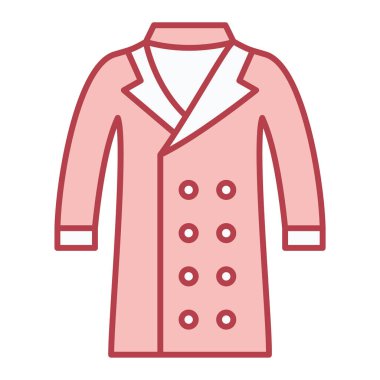 Ceket ikonu. Web için kıyafet vektör simgelerinin basit illüstrasyonu