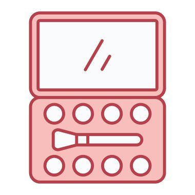 Makyaj. Web simgesi basit illüstrasyon